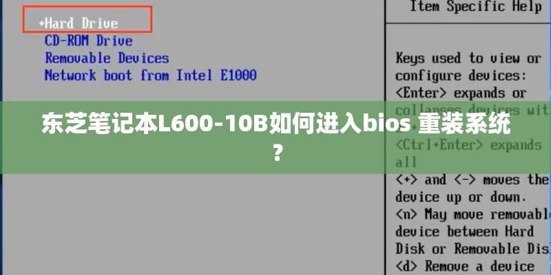 东芝笔记本L600-10B如何进入bios 重装系统？